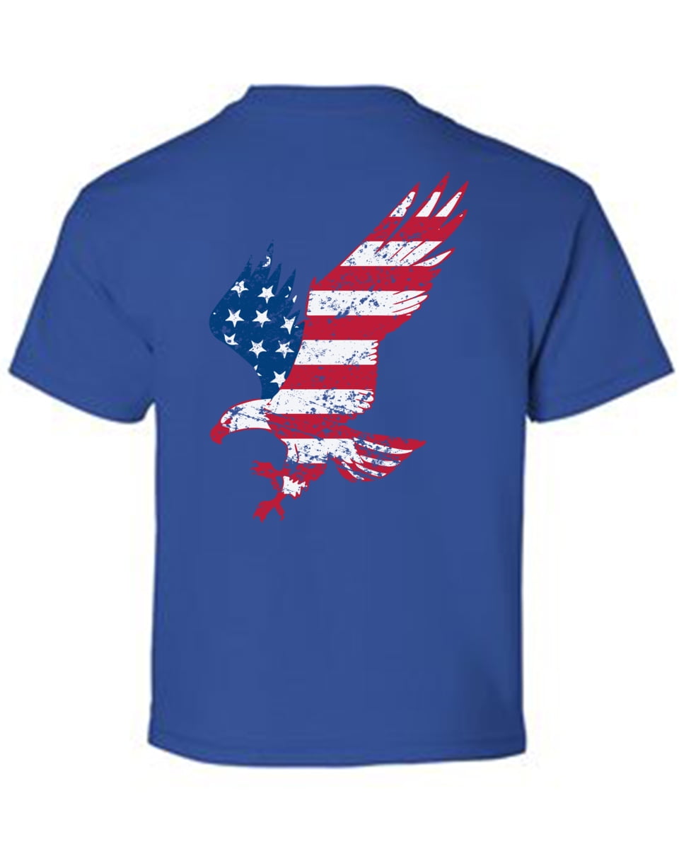 Custom Apparel R Us Patrioctic American Flag USA Girls Boys Long Sleeve