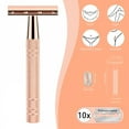 thumbnail image 4 of FACEGA Double Edge Safety Razor for Women,with 10 pcs Safety Razor Blades Single Blade Razor Reusable Travel Essentials Women Razor, 4 of 7