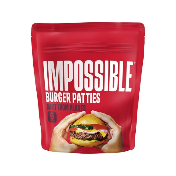 Impossible™ Burger Patties Meat From Plants, Frozen, 6 Patties, 24 oz (Frozen)