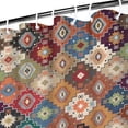 thumbnail image 3 of Orange Ethnic Rhombus Pattern Shower Curtain 36"x72" ,Bathroom Decorative Shower Curtains Set with 12 Hooks,Modern Waterproof Washable Shower Curtain, 3 of 6