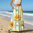 thumbnail image 5 of Fashion Women Skirts New Casual All-match Skirt Loose Elastic Waist Floral Print Ethenic Style Boho Skirt Bohemian Style Skirt, 5 of 6