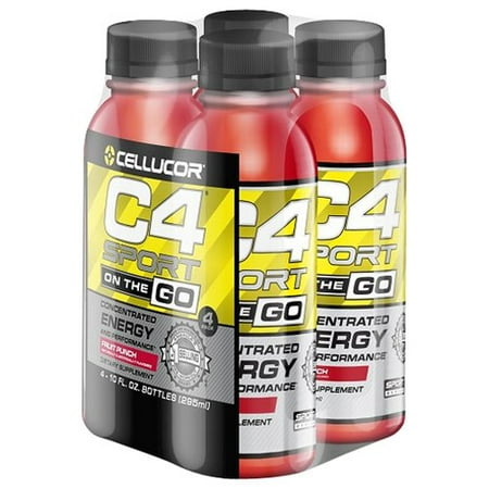 Cellucor C4 Sport sur l'énergie concentrée punch Go fruits et performance complément alimentaire, 10 fl oz, 4 count