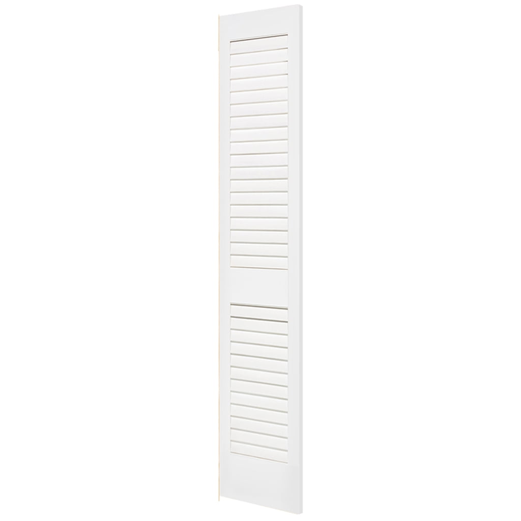 Kimberly Bay Plantation Louver-Louver Solid Core Primed White Interior Door Slab 80 in. x 18 in.
