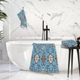 thumbnail image 6 of Blue Ethnic Talavera Towels Highly Absorbent Cotton Towels Set of 2, Premium Spa & Hotel Quality Quick Dry Towel Set 54 x 27 Inches Bathroom Towels, 6 of 7