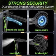 Electric Scooter Adults, Folding E Scooter with 350W Motor 19 Mph Top Speed, Max 22 Miles Long Range, 8.5 Tires Commuting Scooters with Dual Brake System, APP for Commuting Travel&Campus