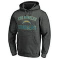 thumbnail image 2 of Men's Heather Gray Los Angeles Chargers Victory Arch Pullover Hoodie, 2 of 3