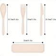 thumbnail image 3 of QUTETN Travel Utensil Set with Case 2 Sets Wheat Straw Reusable Spoon Chopstick Forks Tableware Portable Cutlery Travel Picnic Camping or Daily Use Beige Green, 3 of 4