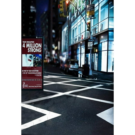 Image of ABPHOTO Polyester City Street Night Building Scenery Studio Props 5x7ft Photography Backdrops