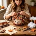 thumbnail image 5 of DIY Animal Themed Pumpkin Sewing Craft Kit Fall Harvest Handmade Tabletop Ornament Making Set for Home Mantel Shelf Halloween Party Craft Supplies, 5 of 9