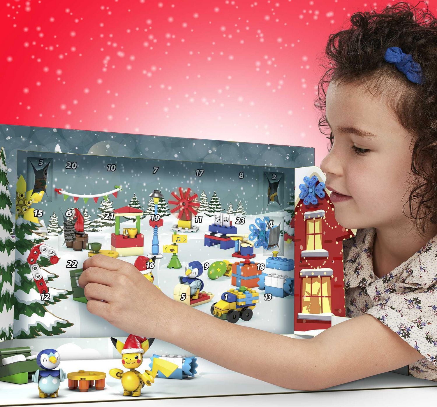 Mega Construx Pokémon Coffret de construction Calendrier des Fêtes - 225 pièces