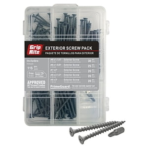 Grip-Rite PrimeGuard Deck Screws, 115 Piece Assorted