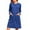 Blue, variant on Women's Zipper Robe Soft Comfy Long Sleeve Housecoats Knee Length House Dress Loungewear Lightweight Nightgown with Pockets