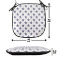 thumbnail image 4 of Star Chair Seating Cushion, Stars Pattern National Independence Themed Flag Colored USA Print, Soft Seat Pads for Office with Anti-slip Backing, 16"x16", Navy Red White, by Ambesonne, 4 of 7