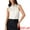 Champagne, variant on DARING DIVA Women's Satin Elegant Sleeveless One Button Office Blouse XS White