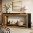 thumbnail image 4 of Finmind 70.9" Long Farmhouse Console Table, Narrow 2-Tier Sofa Table Behind Couch for Living Room, Entryway, Hallway, Rustic Brown & Black, 4 of 7
