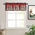 thumbnail image 2 of Christmas Cute Valances for Windows Snowman Red Buffalo Plaid Border Rod Pocket Curtain Valance Window Treatment Short Curtains for Kitchen Living Room, 42"x12", 2 of 5