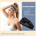 thumbnail image 3 of Minnieouse Diadema Camuflaje Deportes Flexible Transpirable Banda ancha para el sudor Bandas para la cabeza de alta elasticidad para correr deportivo Tipo 4 Type3 NO3 Minnieouse AP010515-04B, 3 of 6