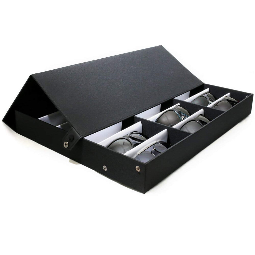 18Pcs Sunglasses Organizer Eyewear Display Storage Case Tray