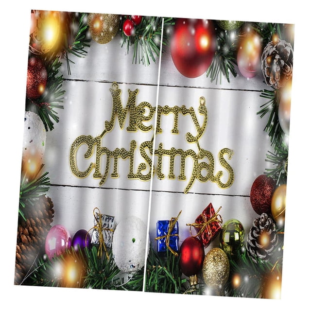 Cortinas de Navidad Macarena Estampado Gráfico Paneles de Cortina de Ventana 140x100cm