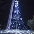 thumbnail image 5 of Cadena de luces de estrella para exteriores de 16,4 pies, 198 LED para adorno de árbol de Navidad, estrella iluminada de 14 pulgadas para días festivos, Navidad, Año Nuevo y cumpleaños, 5 of 5