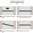 thumbnail image 7 of Room Divider Tension Curtain Rod For Windows 121 to 161 Inch Extra Long Tension Rods Outdoor Curtain Rod,Adjustable Spring Window Curtain Tension Rod Pressure Extendable Curtains Rod,White, 7 of 7
