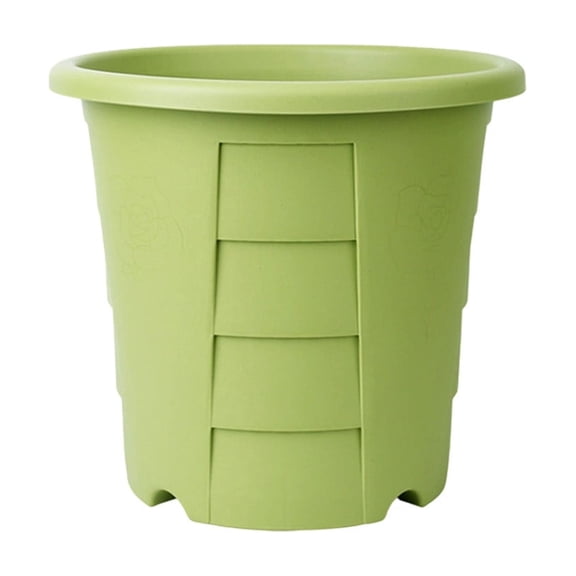 Green Rhizome Pruning Planter, Air Pruning Design for Strong Roots, Durable Plastic Pot with Saucer, Suitable for Indoor Outdoor Potted Plants, Space-Saving Round Shape, Gardening Gift for Mom