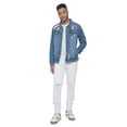 thumbnail image 6 of Victorious Men's Casual Distressed Colorful Painted Tiger Denim Jean Jacket DK165 - Indigo - Medium, 6 of 6