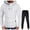 White, variant on Levmjia Men Cargo Pants Relaxed Fit Men's Winter Plaid Sweatshirt Pants Sets Sports Suit Tracksuit