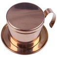 thumbnail image 1 of Cafetera vietnamita de acero inoxidable con filtro para una sola taza, cafetera vietnamita con filtro de goteo, cafetera vietnamita con filtro de goteo, para uso familiar en exteriores, color dorado, 1 of 8
