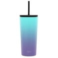 thumbnail image 3 of Simple Modern 20 oz Classic Tumbler with Straw & Flip Lid - 18/8 Stainless Steel Water Bottle Ombre: Tropical Seas, 3 of 7