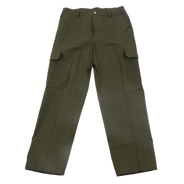 Pantalones holgados para hombre, de color puro, con múltiples bolsillos, informales, holgados, para uso diario, color verde OD 175