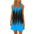 thumbnail image 4 of gakvbuo Summer Beach Cover Up Dresses For Women Casual Crew Neck T Shirt Dress Sleeveless Sundress Tank Mini Dress, 4 of 6