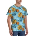 thumbnail image 2 of Bixox Men's Sunflowers Printed Short Sleeve Skinny Athletic T-Shirt, 2 of 6