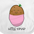 thumbnail image 4 of Inktastic Little Spud Pink Boys or Girls Baby Bib, 4 of 4