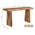 thumbnail image 6 of Taran Designs Darcy Live Edge Solid Wood Console Table in Brown, 6 of 6
