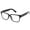 Matte Black, variant on IG Unisex Thick Frame Quality Build Clear Lens Fashion Glasses in Black/Tortoise