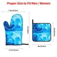 thumbnail image 2 of Sikiie Blue Shell Oven Mitts and Pot Holders, Silicone Oven Gloves, Heat Resistant Oven Mitts 4Pcs Set, 2 of 6