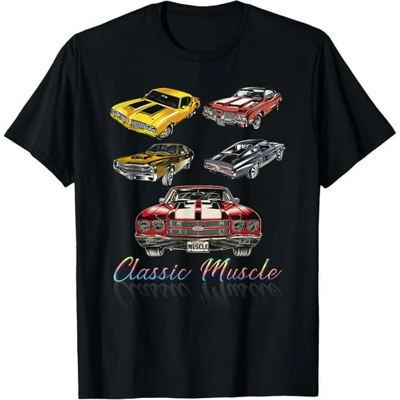 Classic Car American Muscle Cars Novelty T-Shirt