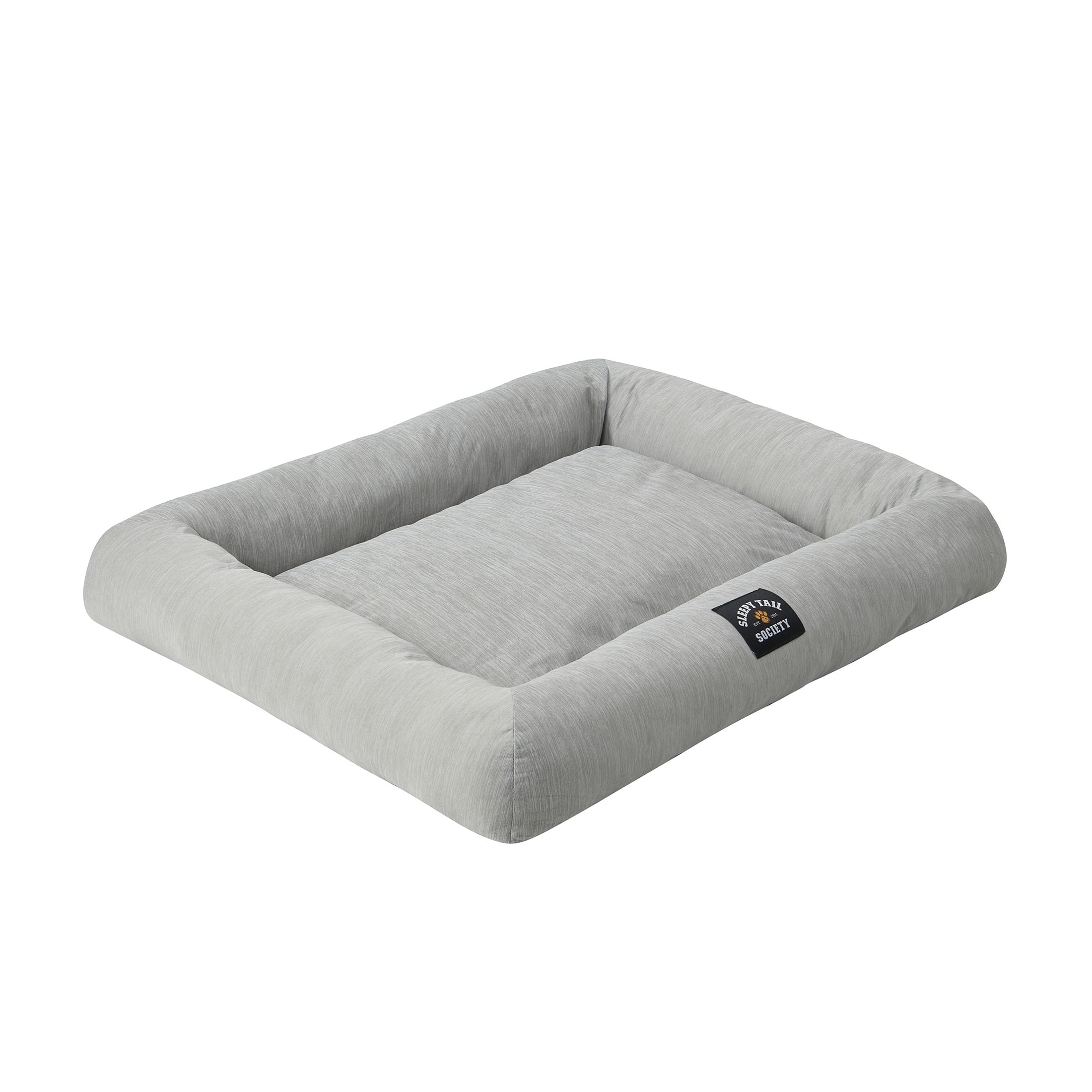 Large Gray Polyester-Nylon Cooling Pet Bed