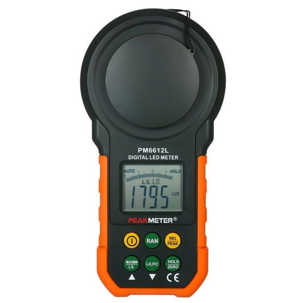 PEAKMETER High Accuracy Digital Lux Meter LCD Display Handheld
