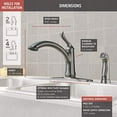thumbnail image 1 of Delta Faucet Linden Single-Handle Kitchen Sink Faucet with Side Sprayer in Matching Finish, Arctic Stainless 4453-AR-DST, 1 of 6