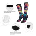 thumbnail image 3 of Naloa Colorful Patterned Rabbit Thigh High Socks Extra Long Stretchy Sock Women Over Knee High Opaque Stocking Daily Wear, 3 of 6