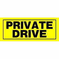 Hillman Group  6 x 15 in. Black & Yellow Plastic Private Drive Boarder Sign pack of 6