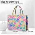 thumbnail image 3 of Large Capacity Tote Bag,Multi Color Floral Checkered Pattern Handbag Fashion Luxury Tote Bag,15.7"x13"x 5.1" Inches,Laptop Compatible, 3 of 6