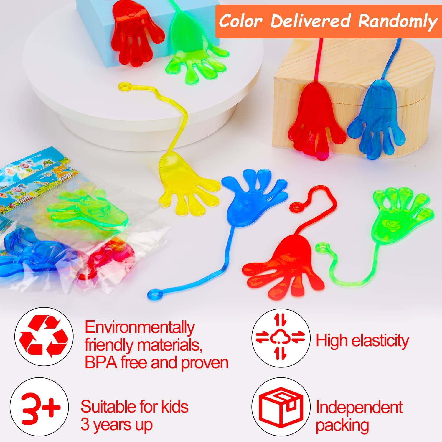 30pcs Mini Stretchy Sticky Hands Toys for Kids, Kids Party Favor Sets Sticky  Fingers Bulk for Birthday Parties, Small Toys for Sensory Kids Goodie Bag  Stuffers Treasure Box Toys for Classroom Prizes