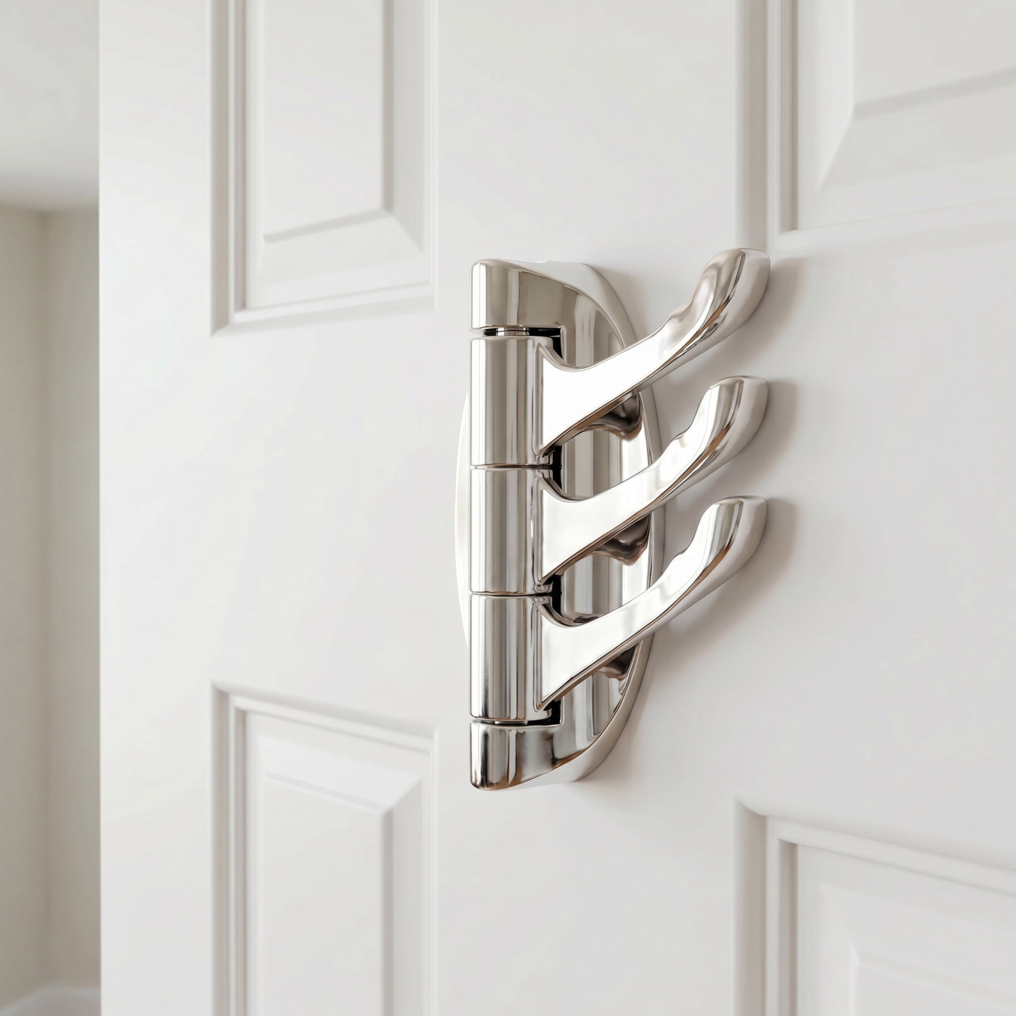 Unique Bargains Utility Hooks 2Pcs Metal Durable Home Decor Wall Hooks Silver 1.8" x 3.3"
