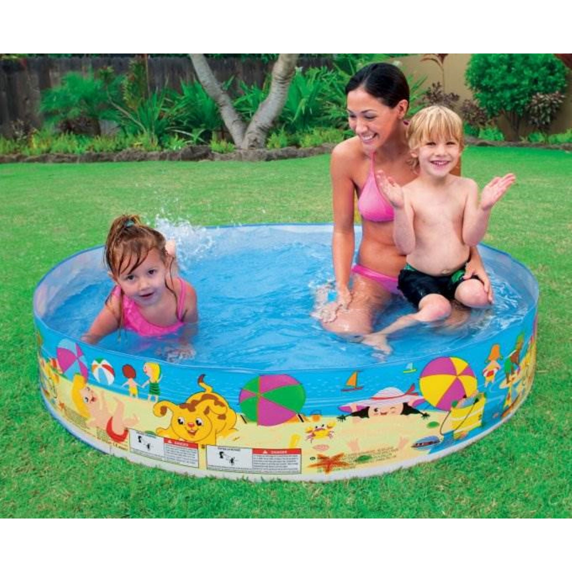 Intex Beach Days Snapset Instant Kids Childrens Swimming Pool (6 Pack)