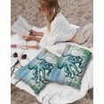 thumbnail image 3 of Pack of 2 Outdoor Pillow Covers, Sea Animals Ocean Octopus Retro Wood Waterproof Square Throw Pillowcase Cushion Decorative Pillow Covers for Couch Patio Tent, 20x12 in, 3 of 6