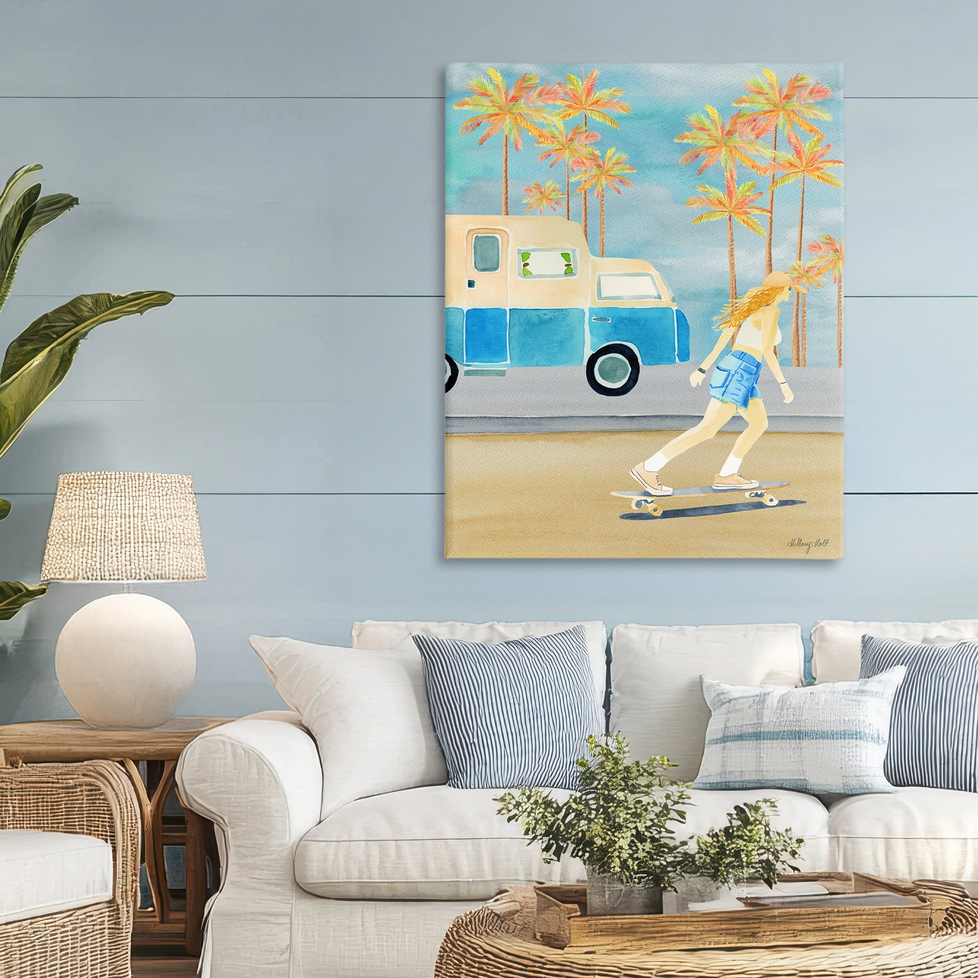 Stupell Industries Santa Monica Road Trip Canvas Wall Art, design by Hillary Holt