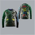 thumbnail image 4 of Jerseys de pesca unisex de cuello redondo para exteriores, de manga larga, con protección UV, para ciclismo de montaña, de secado rápido, 4 of 5